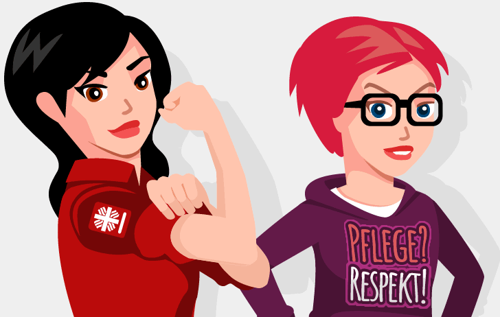 Caritas ambulante Dienste GmbH - Ambulante Pflege-Jobs - Carina & Anna